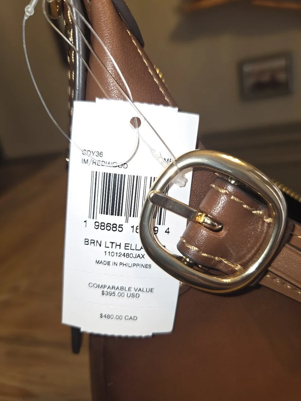Coach Ella Brown Leather Shoulder Bag with Matching Wallet